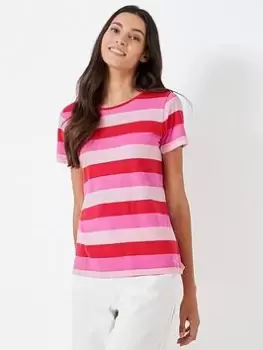 Crew Clothing Breton T-Shirt - Pink, Size 14, Women