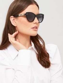 Moschino Cateye Logo Arm Sunglasses