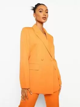 Boohoo Brights Oversized Blazer - Orange, Size 10, Women