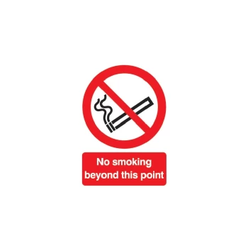 No Smoking Beyond This Point Rigid PVC Sign - 210 X 297MM