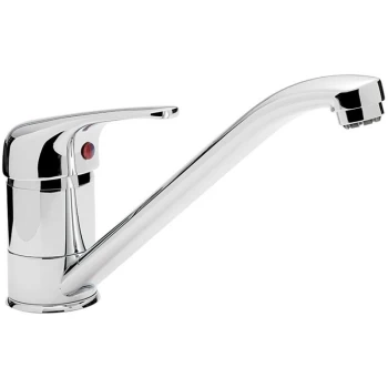 Buyaparcel - Modern Monbloc Kitchen Sink Mixer Tap Single Lever Swivel Spout Chrome + Flexi