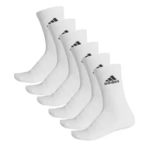 adidas Crew Socks 6 Pack Mens - White