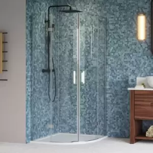 Aquarius 6 Quadrant Shower Enclosure 900mm x 900mm with Shower Tray - 6mm Glass - Aqualux