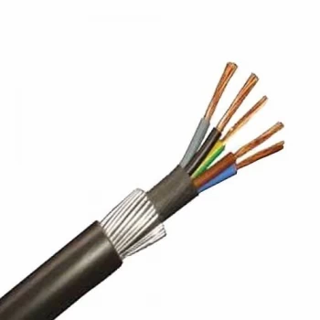 Zexum 10mm 5 Core 73A 6945X Steel Wire Armoured SWA Outdoor Mains Power Cable - 50 Meter