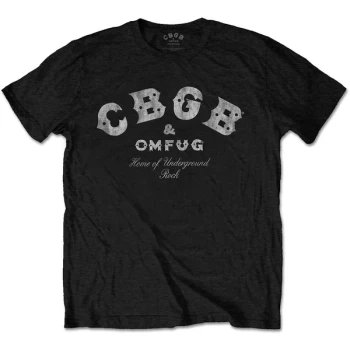 CBGB - Classic Logo Unisex Large T-Shirt - Black