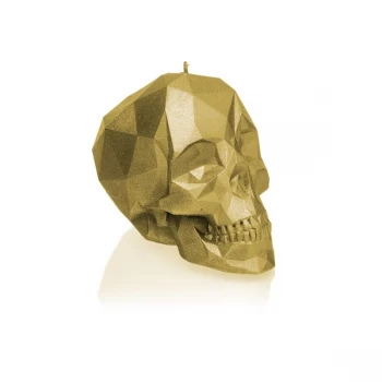 Classic Gold Small Low Poly Skull