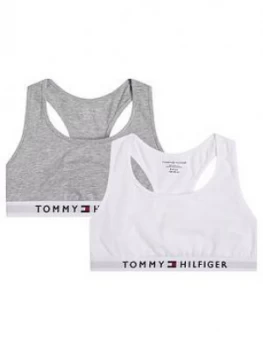 Tommy Hilfiger Girls 2 Pack Bralette - Grey White