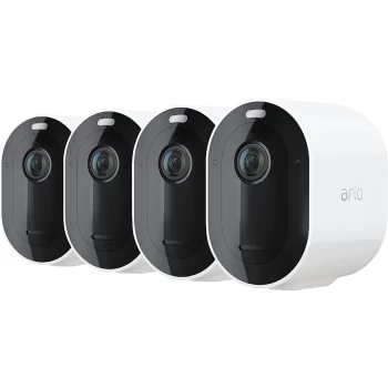 Arlo Pro 4 2K Ultra HD Motion Sensing IP Wireless Camera - 4 Pack