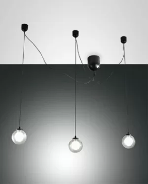 Blog LED Cluster Pendant Ceiling Light Black Glass