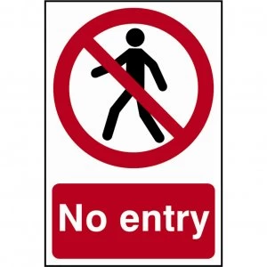 Scan No Entry Sign 200mm 300mm Standard