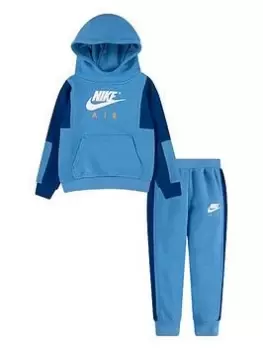 Boys, Nike Air Pullover Pant Set, Blue, Size 3-4 Years