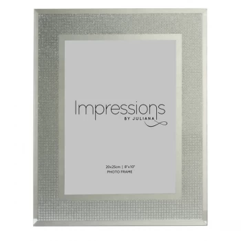8" x 10" - Impressions Silver Glitter Crystal Photo Frame