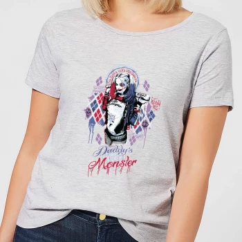 DC Comics Suicide Squad Daddys Lil Monster Womens T-Shirt - Grey - 5XL