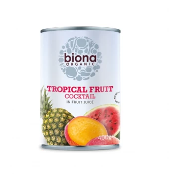 Biona Organic Tropical Fruit Cocktail In Fruit Juice - 400g (Case of 6)