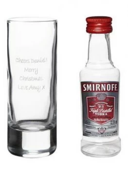 Personalised Shot Glass With Miniature Vodka, Women