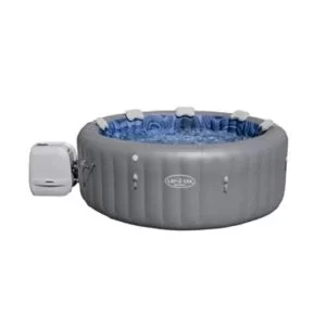 Lay-Z-Spa Santorini 5 Person Inflatable Hot Tub Gray