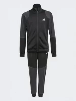Boys, adidas Xfg Aeroready Tracksuit, Black/Grey, Size 5-6 Years
