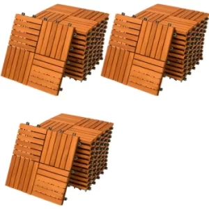 Wooden Tile Set FSC Certified Eucalyptus Wood or Acacia Wood 33x Acacia Quattro Mosaic