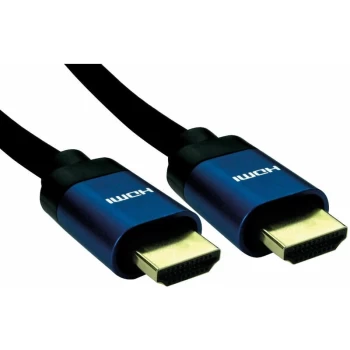 16-1766 5m 8K HDMI 26AWG Blue Hood Black Braided Cable - Truconnect