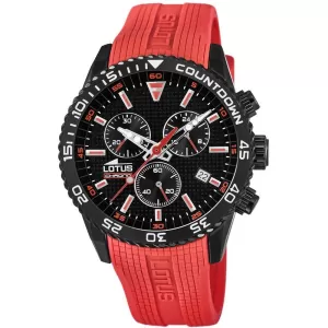Lotus Black and Red Chronograph Watch - L18672/1