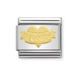 Nomination Classic Gold Wedding Heart Charm