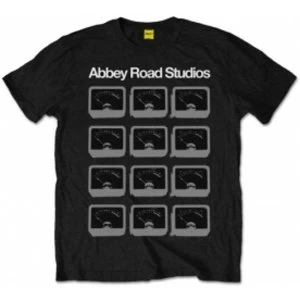 Abbey Road Studios VU Meters Mens Black T Shirt: X Large