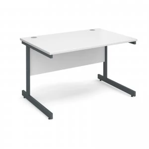 Contract 25 Straight Desk 1200mm x 800mm - Graphite Cantilever Frame