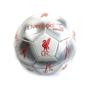 Liverpool Special Edition Signature Ball Size 5 Silver White Red 7069