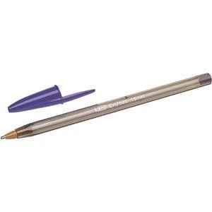 Original Bic Cristal Ballpoint Pen Tip 0.6mm Purple 20 Pens