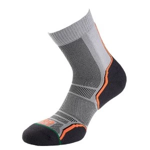 1000 Mile Trail Socks - Twin Pack Silver/Black - Large