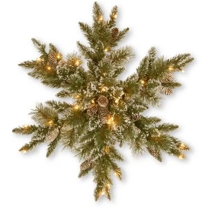 National Tree Company Glittery Bristle Pine Snowflake