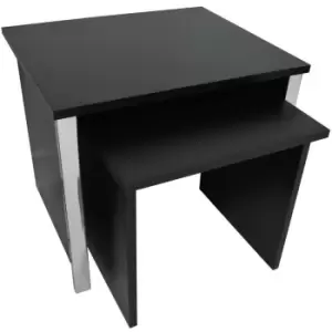 Techstyle Watsons Modern Nest Of Two Tables Black / Chrome