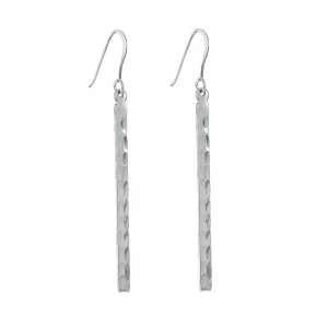 Juvi Designs Antibes silver hammered bar earring NA