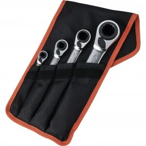 Bahco 4 Piece Reversible Ratchet Ring Spanner Set