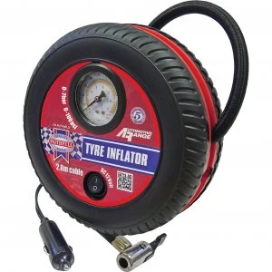 Faithfull 12v Tyre Inflator and Analogue Pressure Gauge 12v