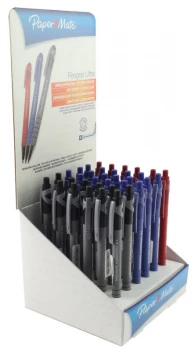 Papermate Assorted FlexGrip Ultra Capped Ballpoint Pen Counter Display