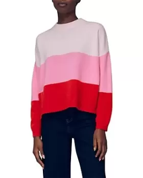 Whistles Color Blocked Wool Sweater