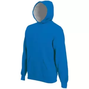 Kariban Mens Heavy Contrast Hooded Sweatshirt / Hoodie (2XL) (Royal Blue)