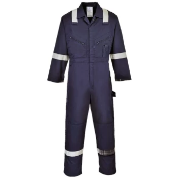C814NARXL - sz Long XL Iona Cotton Coverall - Navy - Portwest