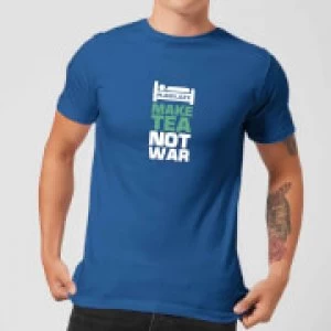 Plain Lazy Make Tea Not War Mens T-Shirt - Royal Blue - XL