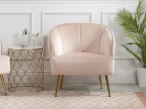 Birlea Bella Blush Pink Velvet Fabric Chair