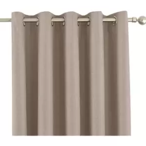 Riva Home Eclipse Blackout Eyelet Curtains (66 x 54" (168 x 137cm)) (Natural) - Natural