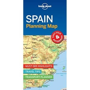 Lonely Planet Spain Planning Map Sheet map, folded 2018