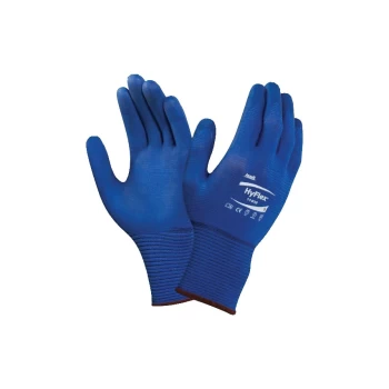 11-818 Hyflex Fortix Palm-side Coated Blue Gloves - Size 8
