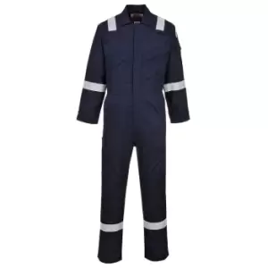 Biz Flame Mens Flame Resistant Lightweight Antistatic Coverall Navy Blue Extra Large 32"