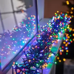2000 LED Cluster Christmas Lights - 29m Indoor & Outdoor Multi Function Timer Megabrights - Multi Colour - The Winter Workshop