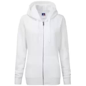 Russell Ladies Premium Authentic Zipped Hoodie (3-Layer Fabric) (XL) (White)
