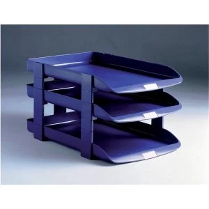Rexel Agenda 53mm Classic Risers Self-locking for Letter Trays Blue 1 x Pack of 5 Height Risers
