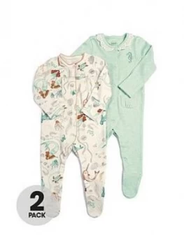 Mamas & Papas Mermaid Sleepsuits 2 Pack Baby Girls
