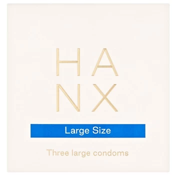 Hanx Ultra Thin Vegan Condom - Large Size (3 pack)